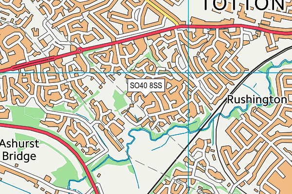 SO40 8SS map - OS VectorMap District (Ordnance Survey)