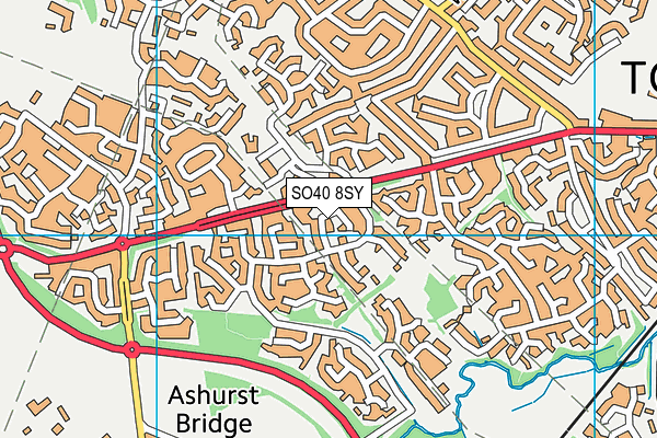 SO40 8SY map - OS VectorMap District (Ordnance Survey)