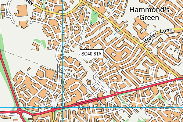 SO40 8TA map - OS VectorMap District (Ordnance Survey)