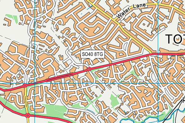 SO40 8TG map - OS VectorMap District (Ordnance Survey)