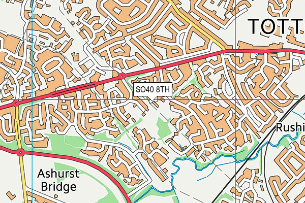 SO40 8TH map - OS VectorMap District (Ordnance Survey)