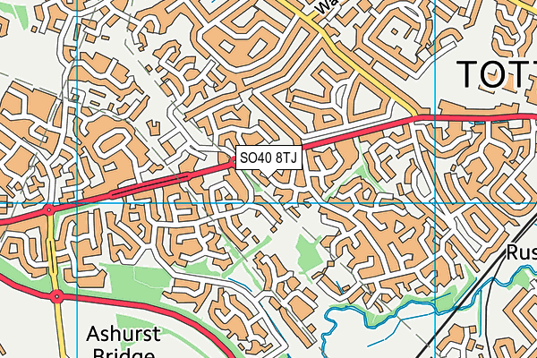 SO40 8TJ map - OS VectorMap District (Ordnance Survey)