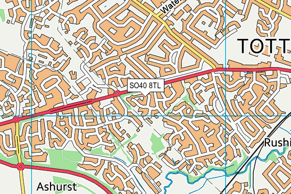 SO40 8TL map - OS VectorMap District (Ordnance Survey)