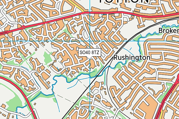 SO40 8TZ map - OS VectorMap District (Ordnance Survey)