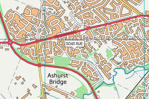 SO40 8UE map - OS VectorMap District (Ordnance Survey)