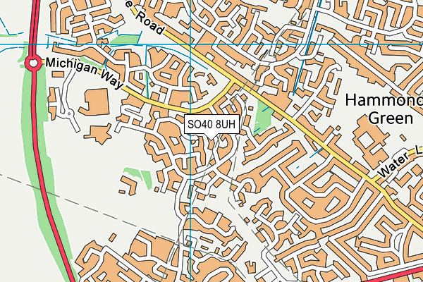 SO40 8UH map - OS VectorMap District (Ordnance Survey)