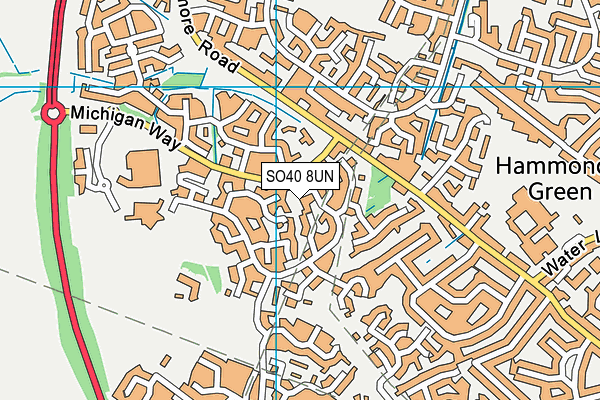 SO40 8UN map - OS VectorMap District (Ordnance Survey)