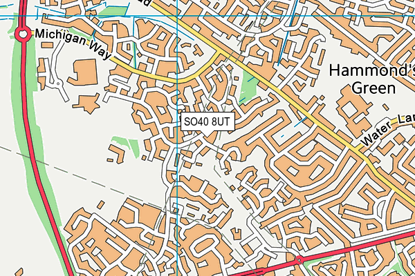 SO40 8UT map - OS VectorMap District (Ordnance Survey)