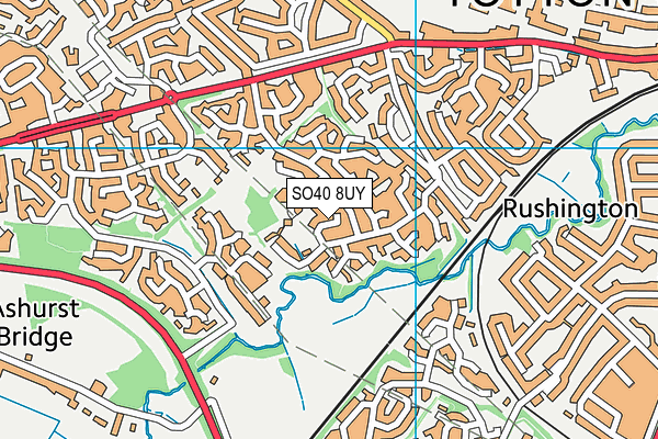 SO40 8UY map - OS VectorMap District (Ordnance Survey)