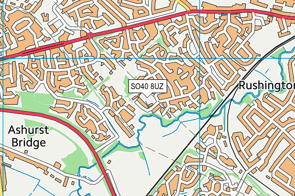 SO40 8UZ map - OS VectorMap District (Ordnance Survey)