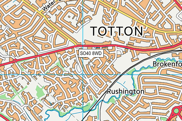 SO40 8WD map - OS VectorMap District (Ordnance Survey)