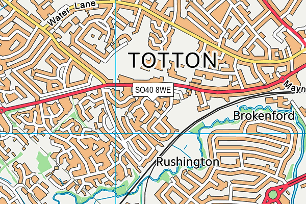 SO40 8WE map - OS VectorMap District (Ordnance Survey)