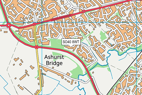 SO40 8WT map - OS VectorMap District (Ordnance Survey)