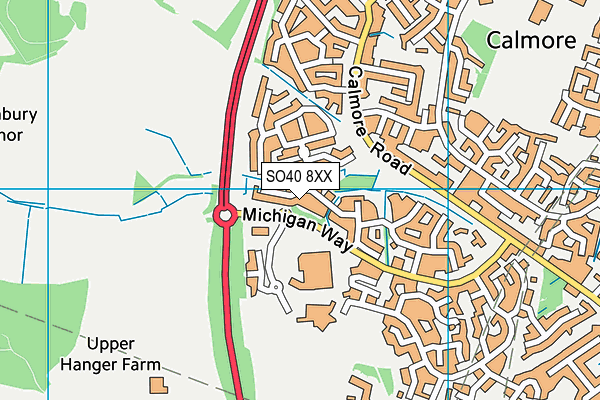 SO40 8XX map - OS VectorMap District (Ordnance Survey)