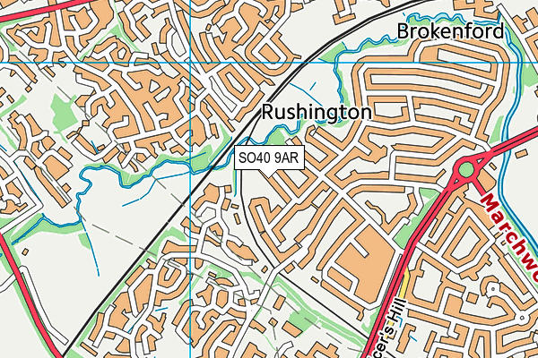 SO40 9AR map - OS VectorMap District (Ordnance Survey)