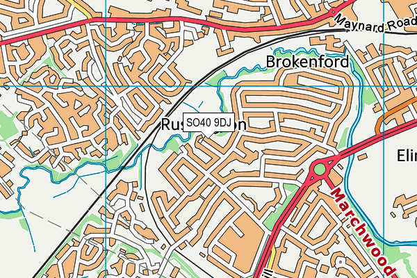 SO40 9DJ map - OS VectorMap District (Ordnance Survey)