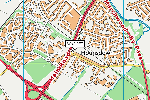 SO40 9ET map - OS VectorMap District (Ordnance Survey)