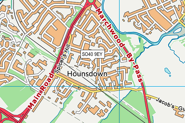 SO40 9EY map - OS VectorMap District (Ordnance Survey)