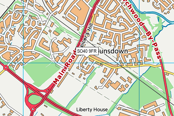 SO40 9FR map - OS VectorMap District (Ordnance Survey)