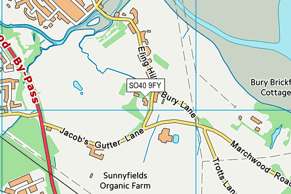 SO40 9FY map - OS VectorMap District (Ordnance Survey)