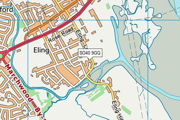 SO40 9GG map - OS VectorMap District (Ordnance Survey)