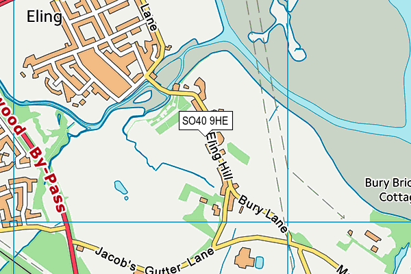 SO40 9HE map - OS VectorMap District (Ordnance Survey)