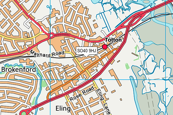 SO40 9HJ map - OS VectorMap District (Ordnance Survey)