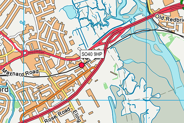 SO40 9HP map - OS VectorMap District (Ordnance Survey)