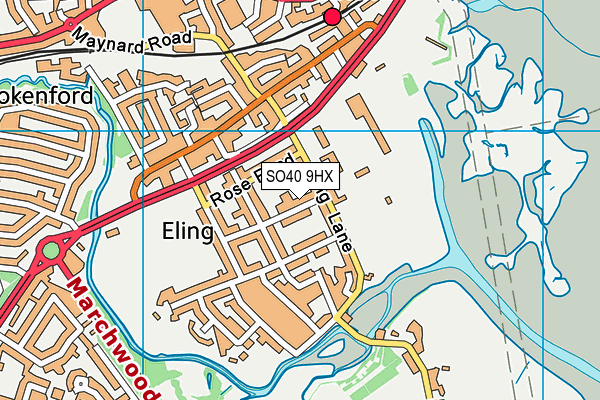 Eling Infant School and Nursery map (SO40 9HX) - OS VectorMap District (Ordnance Survey)
