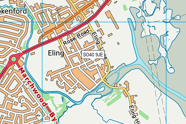 SO40 9JE map - OS VectorMap District (Ordnance Survey)