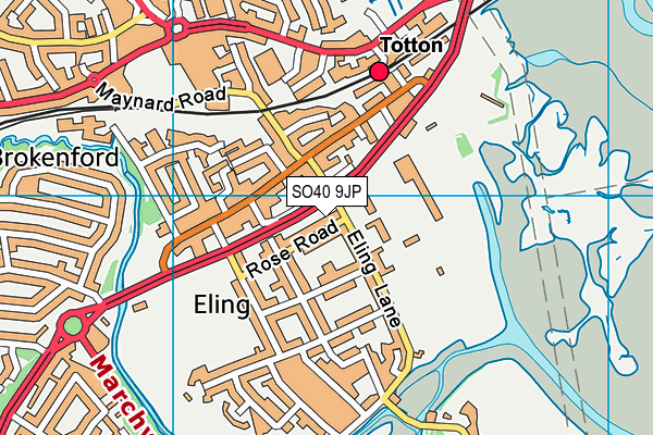 SO40 9JP map - OS VectorMap District (Ordnance Survey)