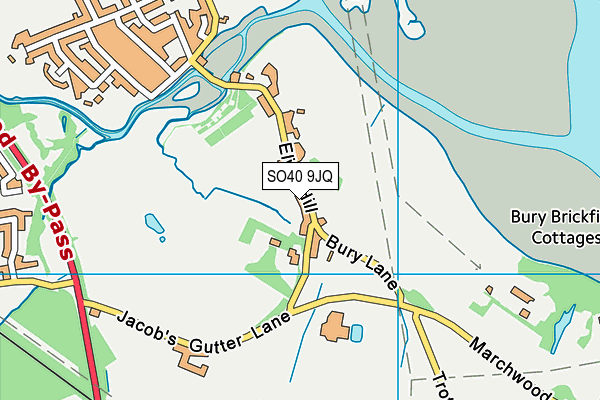 SO40 9JQ map - OS VectorMap District (Ordnance Survey)