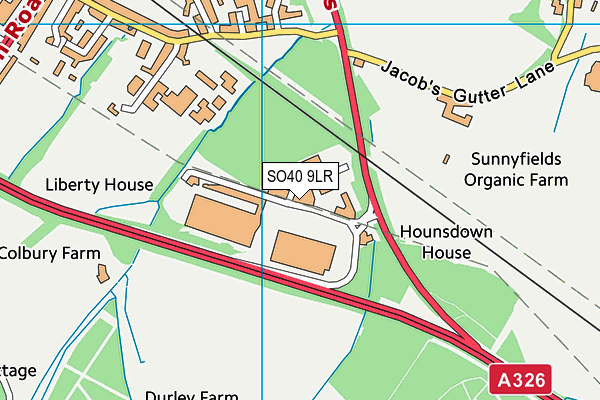 SO40 9LR map - OS VectorMap District (Ordnance Survey)