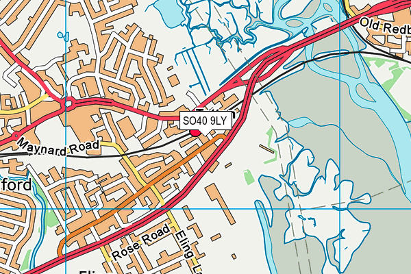 SO40 9LY map - OS VectorMap District (Ordnance Survey)