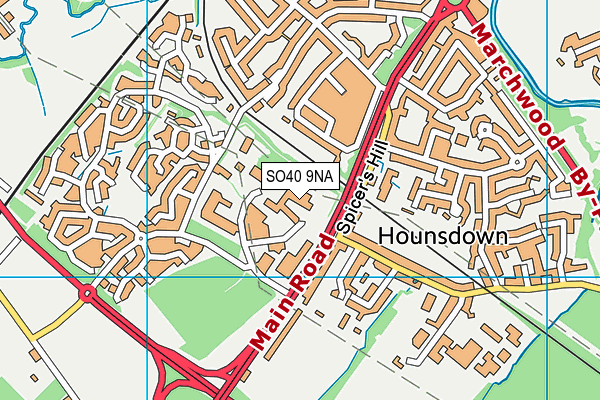 SO40 9NA map - OS VectorMap District (Ordnance Survey)