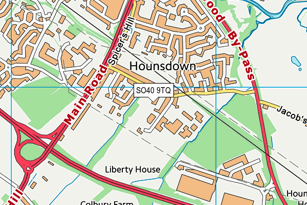 SO40 9TQ map - OS VectorMap District (Ordnance Survey)