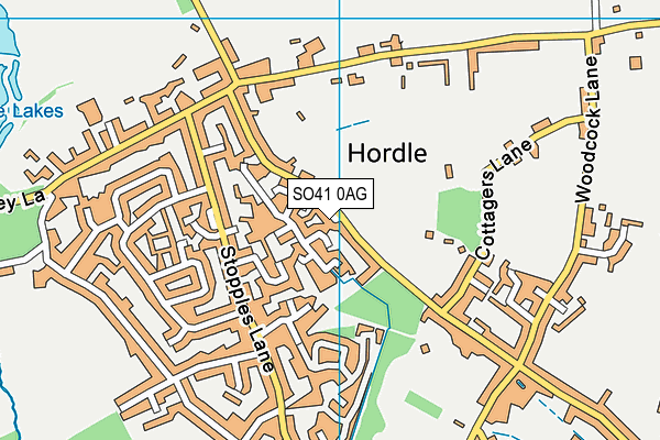 SO41 0AG map - OS VectorMap District (Ordnance Survey)