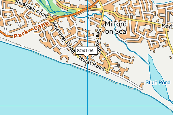 SO41 0AL map - OS VectorMap District (Ordnance Survey)