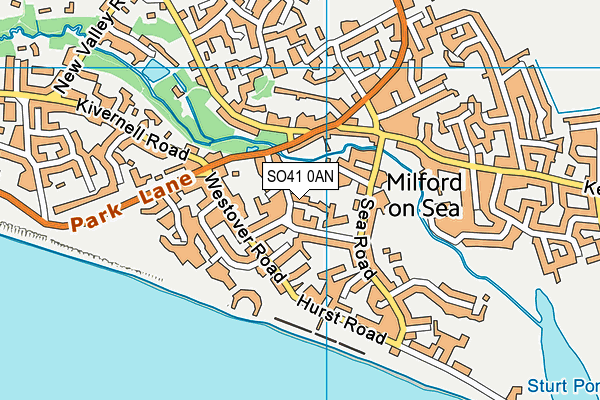 SO41 0AN map - OS VectorMap District (Ordnance Survey)