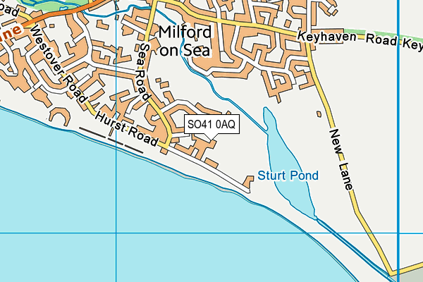 SO41 0AQ map - OS VectorMap District (Ordnance Survey)