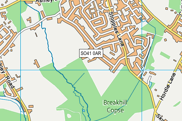 SO41 0AR map - OS VectorMap District (Ordnance Survey)