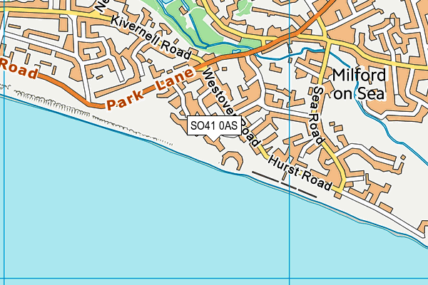 SO41 0AS map - OS VectorMap District (Ordnance Survey)