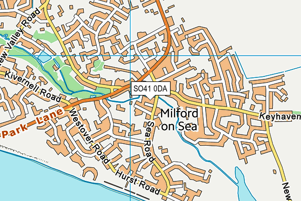 SO41 0DA map - OS VectorMap District (Ordnance Survey)