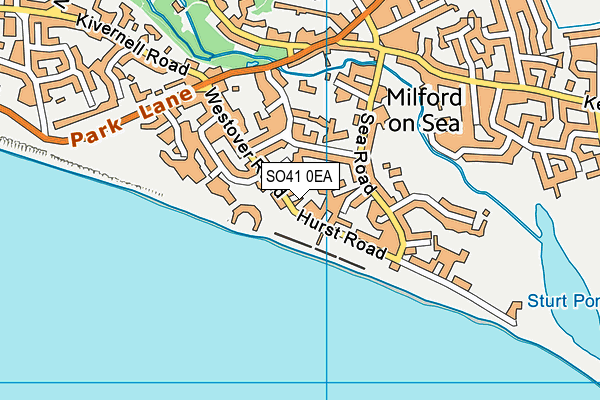 SO41 0EA map - OS VectorMap District (Ordnance Survey)