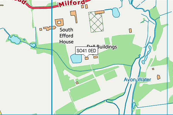 SO41 0ED map - OS VectorMap District (Ordnance Survey)