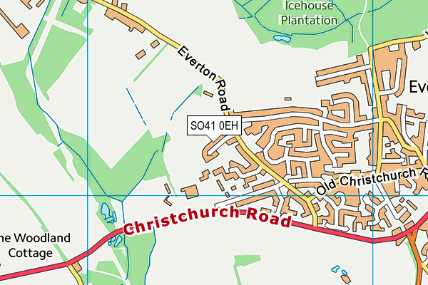 SO41 0EH map - OS VectorMap District (Ordnance Survey)