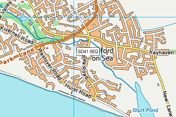 SO41 0EQ map - OS VectorMap District (Ordnance Survey)