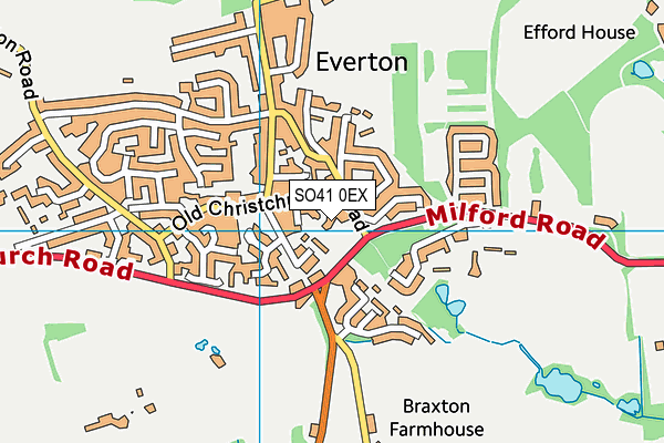 SO41 0EX map - OS VectorMap District (Ordnance Survey)