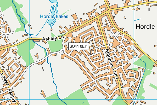 SO41 0EY map - OS VectorMap District (Ordnance Survey)