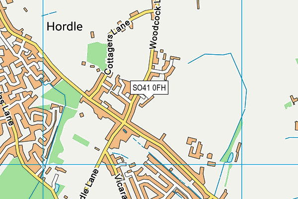 SO41 0FH map - OS VectorMap District (Ordnance Survey)